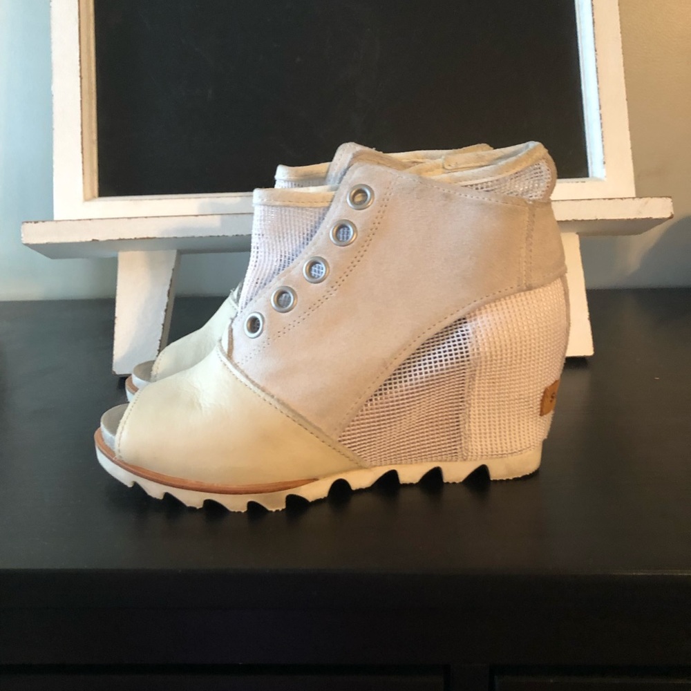 Sorel Wedge Open Toe Booties